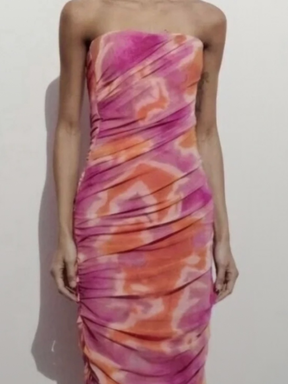 Zara Print Dress with Tulle